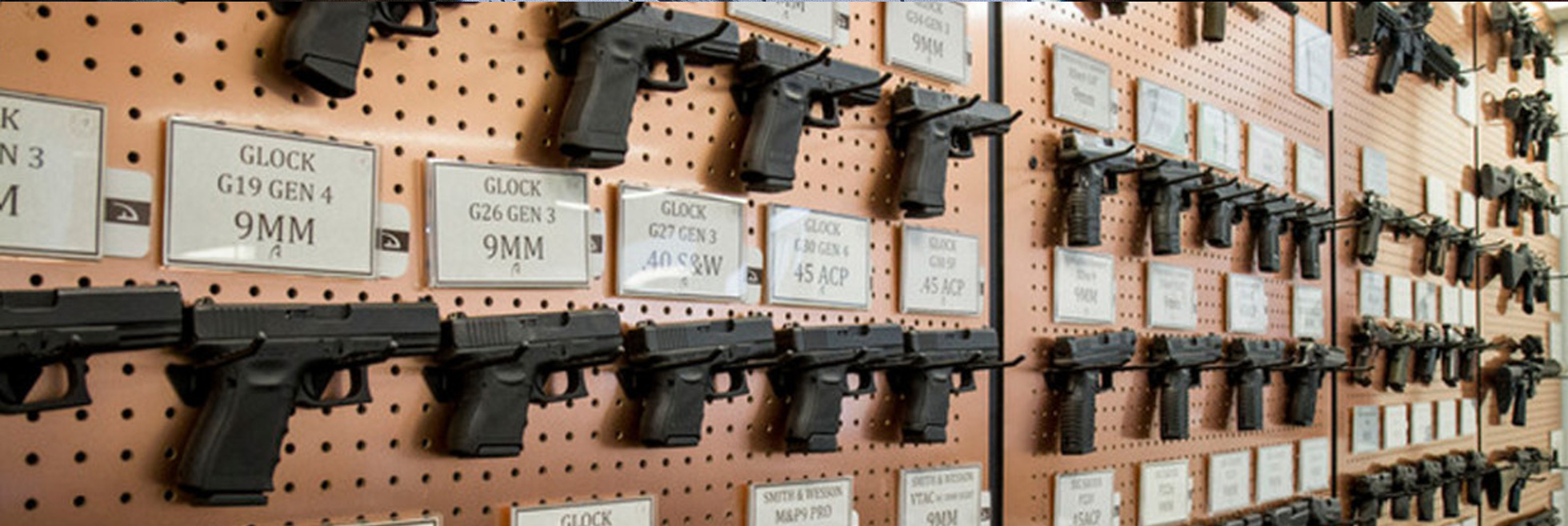 Firearm rentals including pistols, shotguns, sporting rifles, and fully automatic machine guns